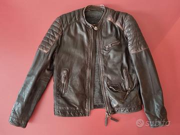 Giacca pelle marrone artigianale Jack & Jackie Lea