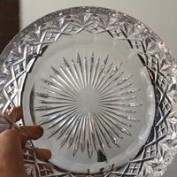 Elegante centro tavola di cristallo 20cm diametro.