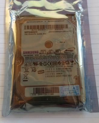 Hard Disk 2.5" 40Gb 5400Rpm 8Mb PATA