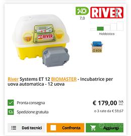Incubatrici uova River- Novital