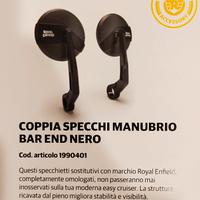 Coppia specchi a manubrio Royal Enfield 