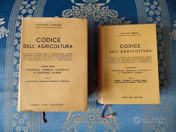Codice dell' agricoltura 2vol. Giovanni Carrara