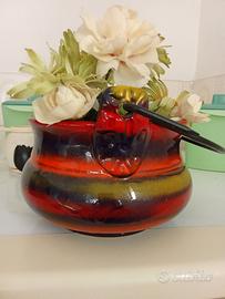 Cachepot Porta-vaso Vintage anni'70 Pop Art / Boho