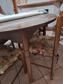 Tavolo tondo con 6 sedie