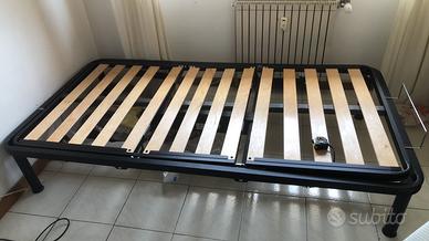 Letto 100x190 rete a doghe elettrica + materasso