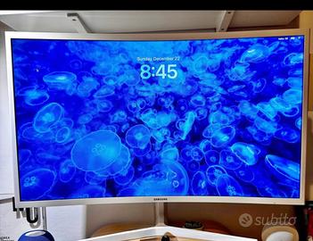 Monitor Samsung 32 pollici  Curvo Bianco