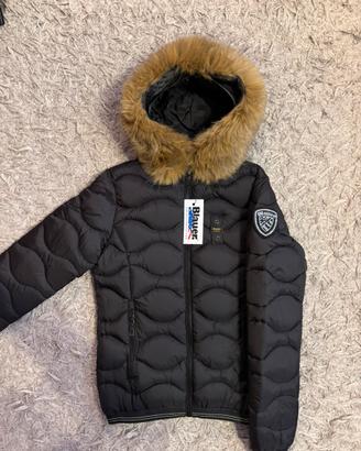 blauer nero opaco con pelliccia da donna S