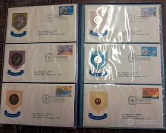 Serie di 6 buste con moneta -Isole Vergini inglesi