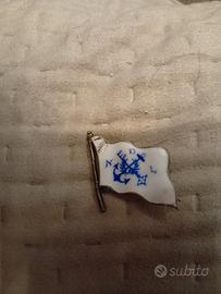 spilla distintivo argento smaltato 