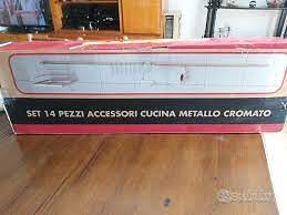 Accessori cucina set 14 pezzi metallo cromATO