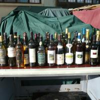 Bottiglie di vino Bianco e Rosso. "VINTAGE"