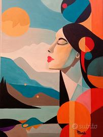 quadro dipinto a mano colori acrilici 