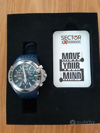 orologio sector  uomo quadrante blu