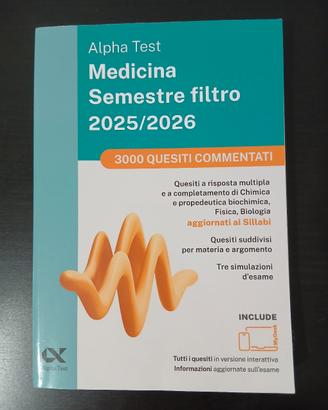 Libro Alpha Test Medicina semestre filtro