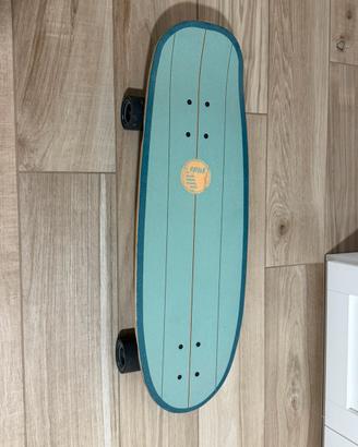 SurfSkate Slide 31” celeste con Casco e protezioni