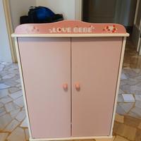 armadietto  vestiti bambole