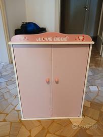 armadietto  vestiti bambole