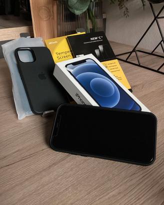 iPhone 12 128GB Nero + Cover + Pellicole