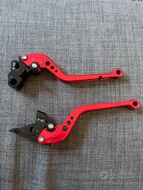 Leve freno e frizione moto regolabili CNC rosse