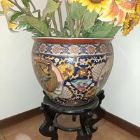 3 vasi orientali dipinti a mano anni 80