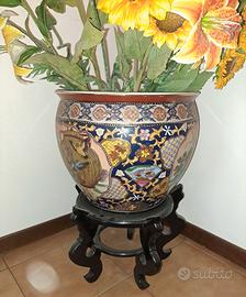 3 vasi orientali dipinti a mano anni 80