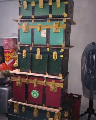 Collezione bauli vintage-militari etc