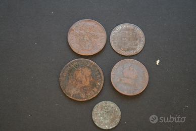 Stati preunitari. 5 Monete di varia conservazione