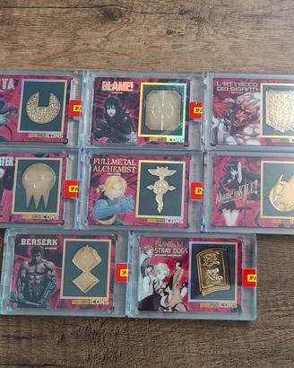 Panini Planet Manga Black gold icons set completo 