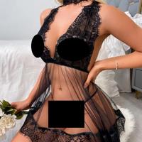 Set sexy 3 pezzi: Babydoll+collarino+perizoma