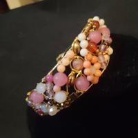 bracciale fascia con pietre, cristalli, 