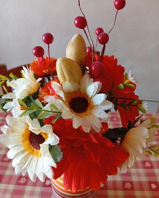 fiori composizione in ceramica 