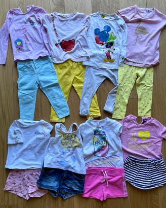 LOTTO ABBIGLIAMENTO BIMBA 99 PEZZI con scarpe