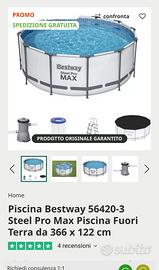 Piscina fuoriterra Bestway diametro 3,60 mt