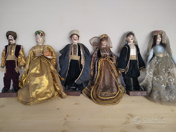 Set di Bambole artigianali vintage arabe