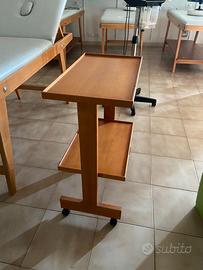 Carrello due ripiani - sgabello a pistone, a vite,