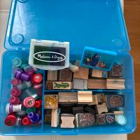 Timbri per bambini con scatola