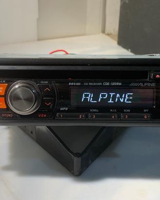 Autoradio Alpine CD MP3 USB AUX Ambra CDE-120