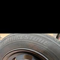 gomme estive  Bridgestone più cerchi in ferro 