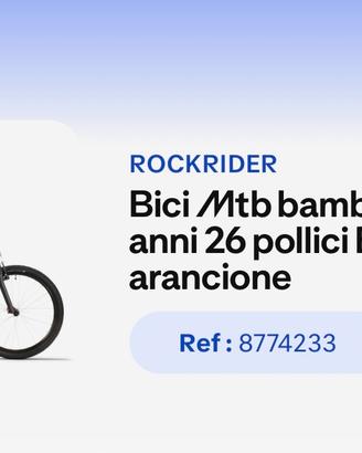 Mountain bike Rockrider bambino.