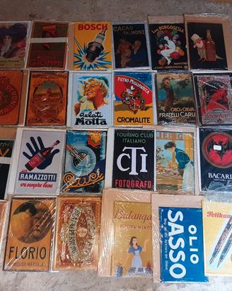 68 insegne pubblicitarie in latta 