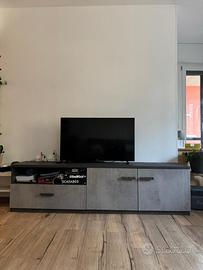 Tris Mobili Soggiorno Moderni - scaffali Antracite