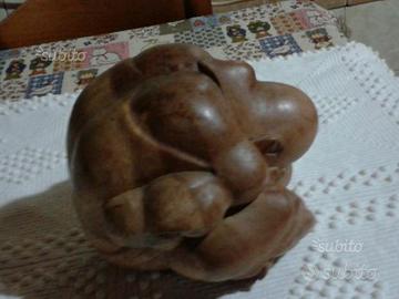 Statua in legno Buddha Yogi pensatore