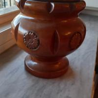 vaso con coperchio / portaoggetti in legno