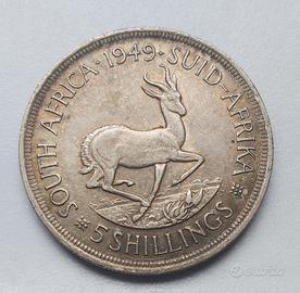5 Scellini Sud Africa 1949 ag.800 gr,28,28 Origina