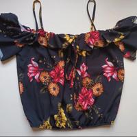 Top camicia a fiori