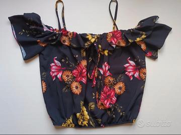 Top camicia a fiori
