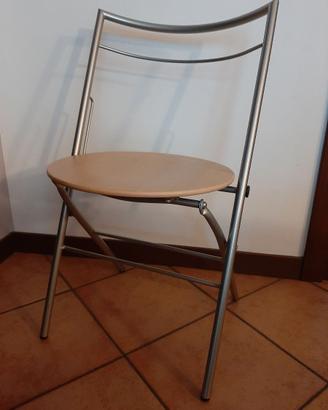 Sedie pieghevoli in legno e metallo Calligaris