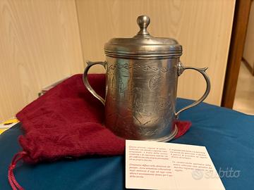 Boccale in peltro lavorato artigianalmente