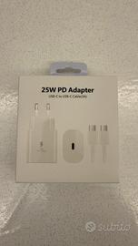 Caricatore 25W PD + cavo USB-C  Bianco Sigillato