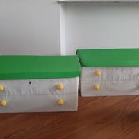 2 scatole con coperchio IKEA per bambini